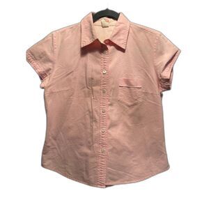 J.Crew Pink Short-Sleeved Button-Up Shirt – Women's Size Medium